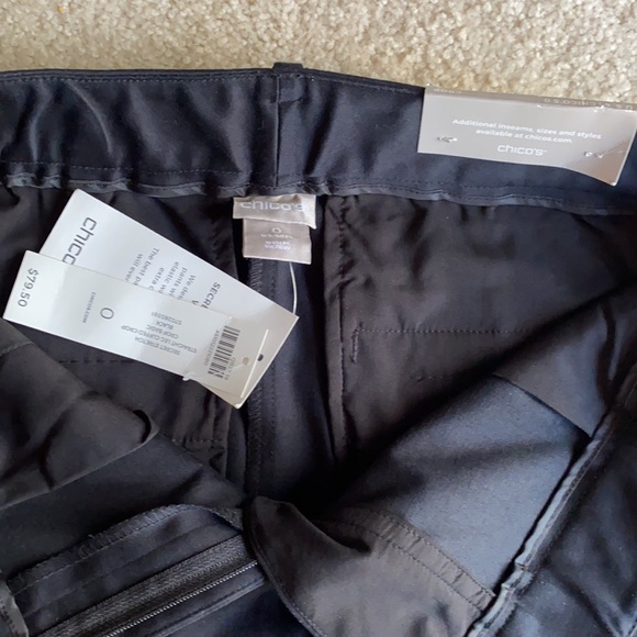 Chico’s Secret Stretch Straight Leg Cuffed Crops - Picture 5 of 8